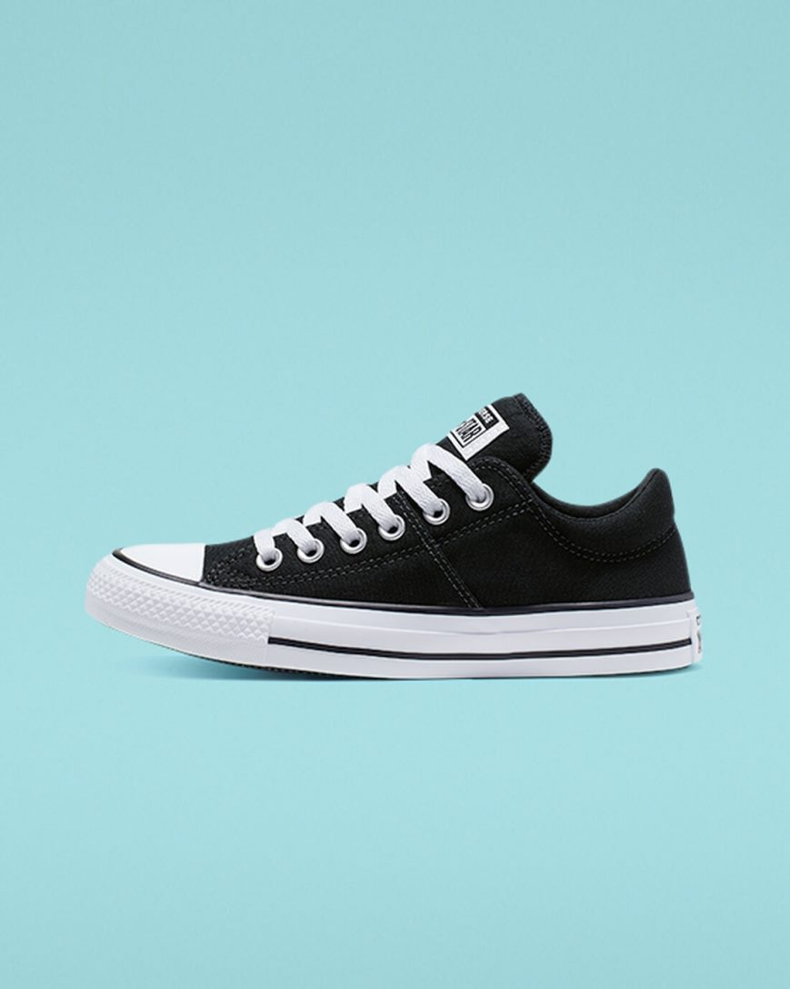 Tenis Converse Chuck Taylor All Star Madison Cano Baixo Feminino Pretas Branco Pretas | PT W008T73